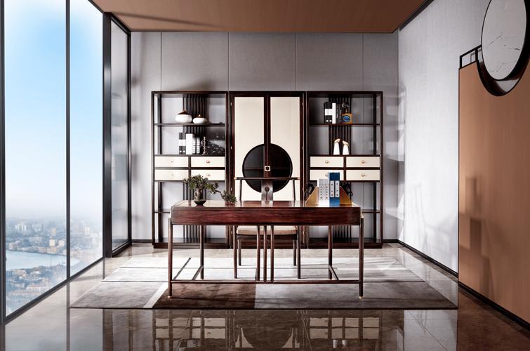 新中式书柜背景墙一体效果图-想买一套中式书架，有什么好建议吗？