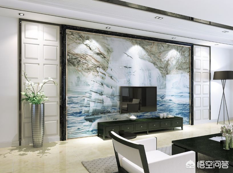 大宅装修效果图-农村的两层小别墅怎么装修好?客厅全屋贴瓷砖,电视背景墙该怎么设计? 大宅装修效果图-农村的两层小别墅怎么装修好?客厅全屋贴瓷砖,电视背景墙该怎么设计?