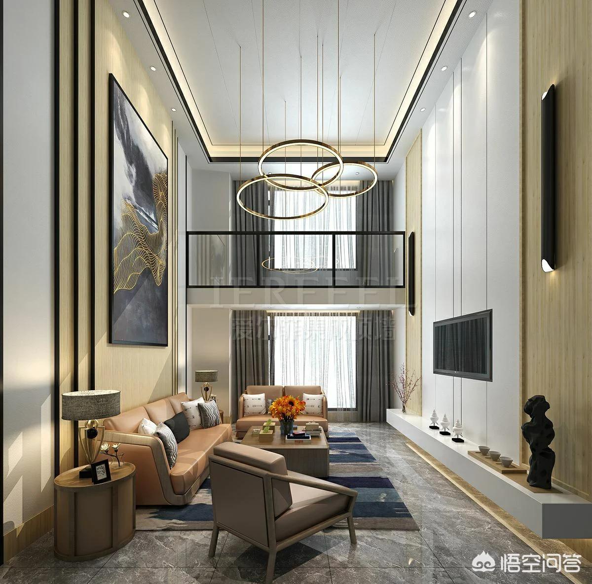 大宅装修效果图-农村的两层小别墅怎么装修好?客厅全屋贴瓷砖,电视背景墙该怎么设计? 大宅装修效果图-农村的两层小别墅怎么装修好?客厅全屋贴瓷砖,电视背景墙该怎么设计?